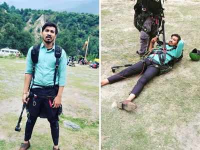 After paragliding, I will do sky diving next,' says the man from the viral  'Land kara de' video - Times of India