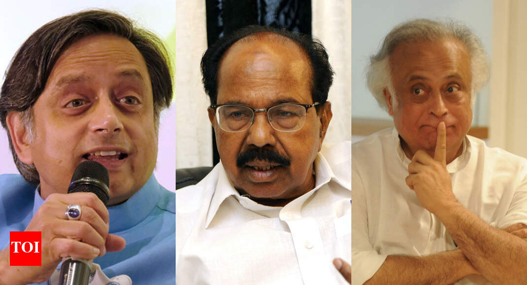Moily seeks action against Jairam Ramesh, Tharoor