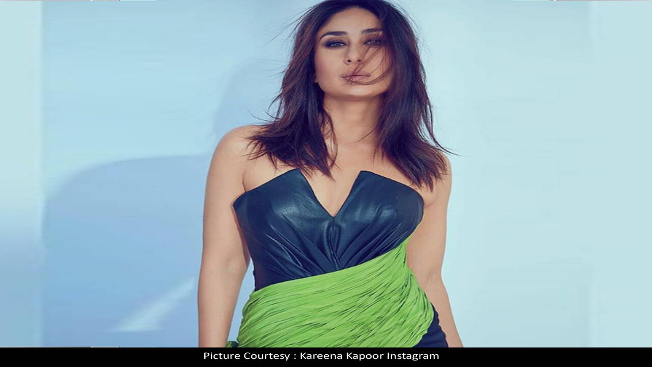 kareena blue dress Kareena Kapoor Kaftan Dress  Label DC
