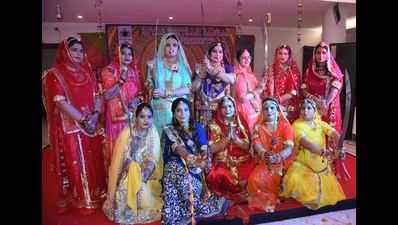 Colourful ghoomar celebration in the city