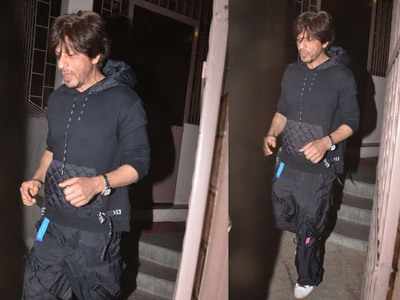 Shah Rukh Khan photographed as he heads towards a promotional event