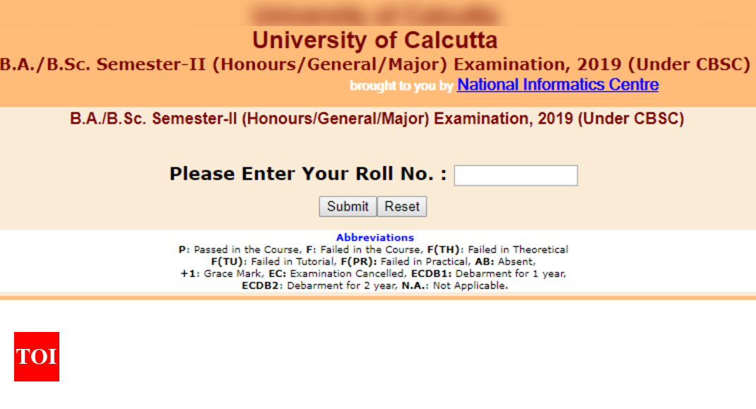 Calcutta University Result: Calcutta University B.A./B.Sc. Semester-II ...