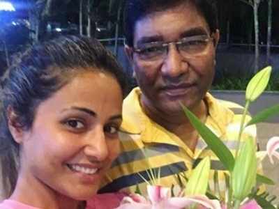 Watch: Hina Khan's father proudly records a video of his daughter giving major fitness goals