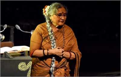 Saoli Mitra readies for the second show of Sita