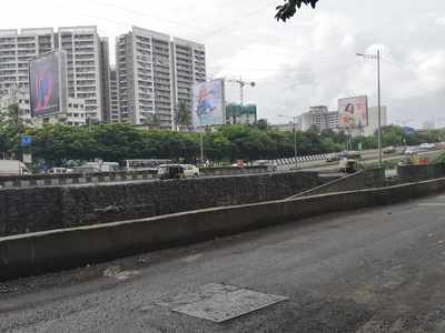 BMC neglects caved in Road Near WEH Bandra