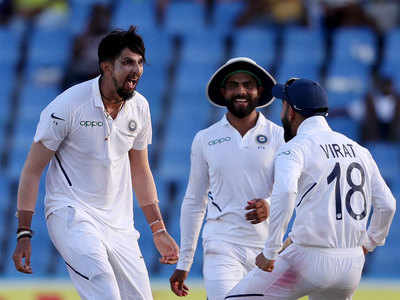 Farmakologi Fabrikant Kritisere India vs West Indies Highlights, 2nd Test Day 3: West Indies 45/2 at  stumps, India need 8 wickets to win | Cricket News - Times of India