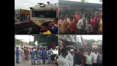 Road, rail traffic disrupted in Bengal; fresh scuffle between cops and BJP workers