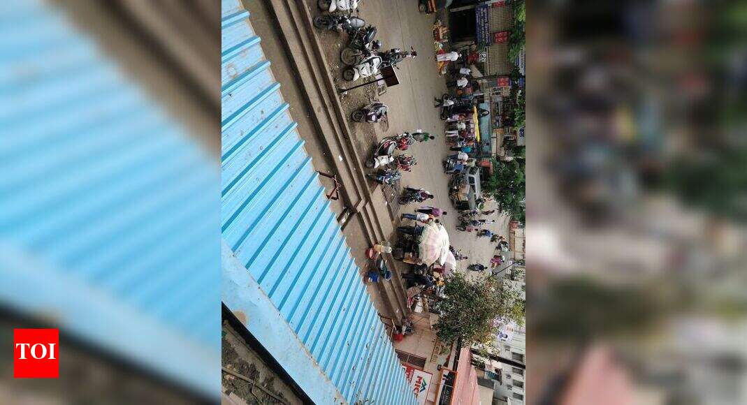 Choking of road in Sukhasagar Times of India