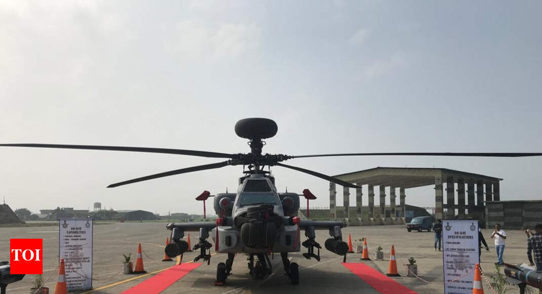 IAF inducts 8 Apache attack helicopters