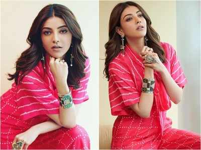 Gorgeous Alert! Kajal Aggarwal looks exquisite in this pink jumpsuit