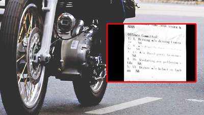 Biker fined Rs 23000 in Gurugram