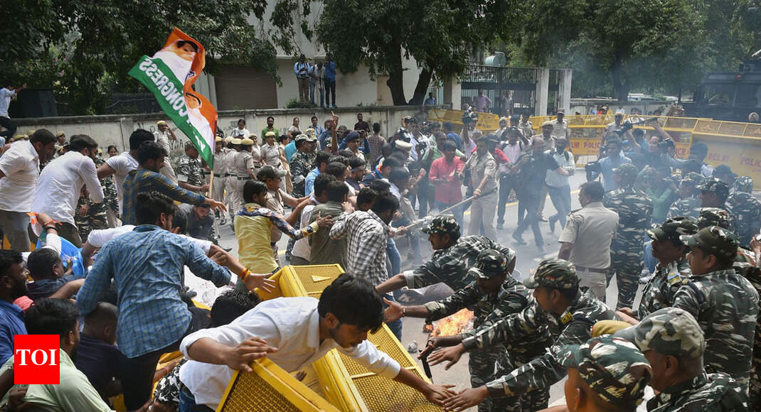 Shivakumar in ED custody: Protests turn violent