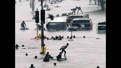 Lakhs stranded as 206mm rain in 6 hours stops trains, paralyses Mumbai