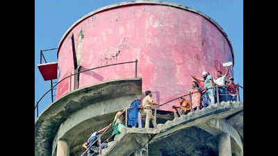 Mohali: Teachers climb water tank, threaten self-immolation