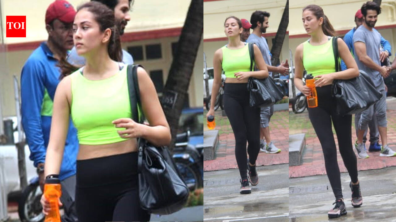 Mira Rajput flaunts stylish workout wear as she leaves the gym with ...
