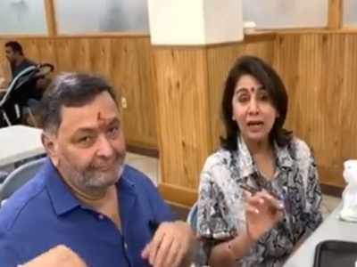Video: Rishi Kapoor and Neetu Kapoor take blessings of Balaji and the latter engages into a Tamil tongue twister!