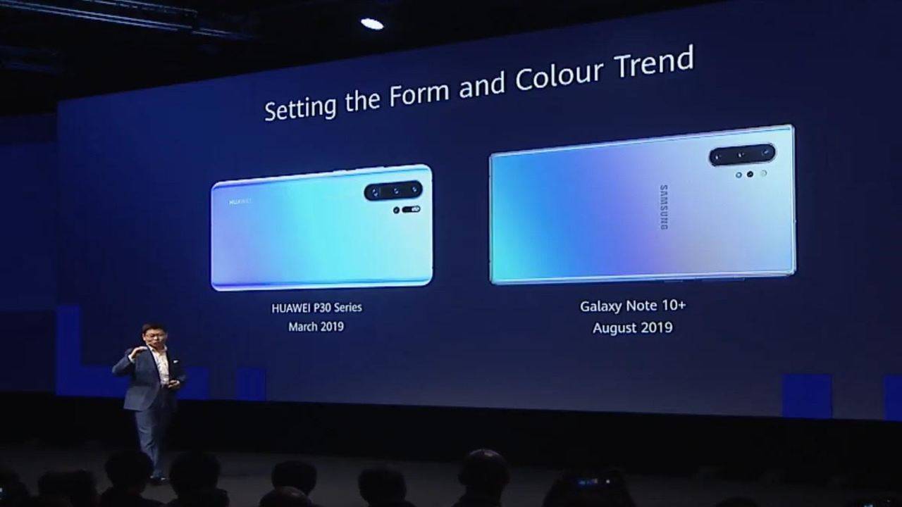 Huawei makes fun of Samsung Galaxy Note 10+ for 'copying' old P30  smartphone's look - Times of India