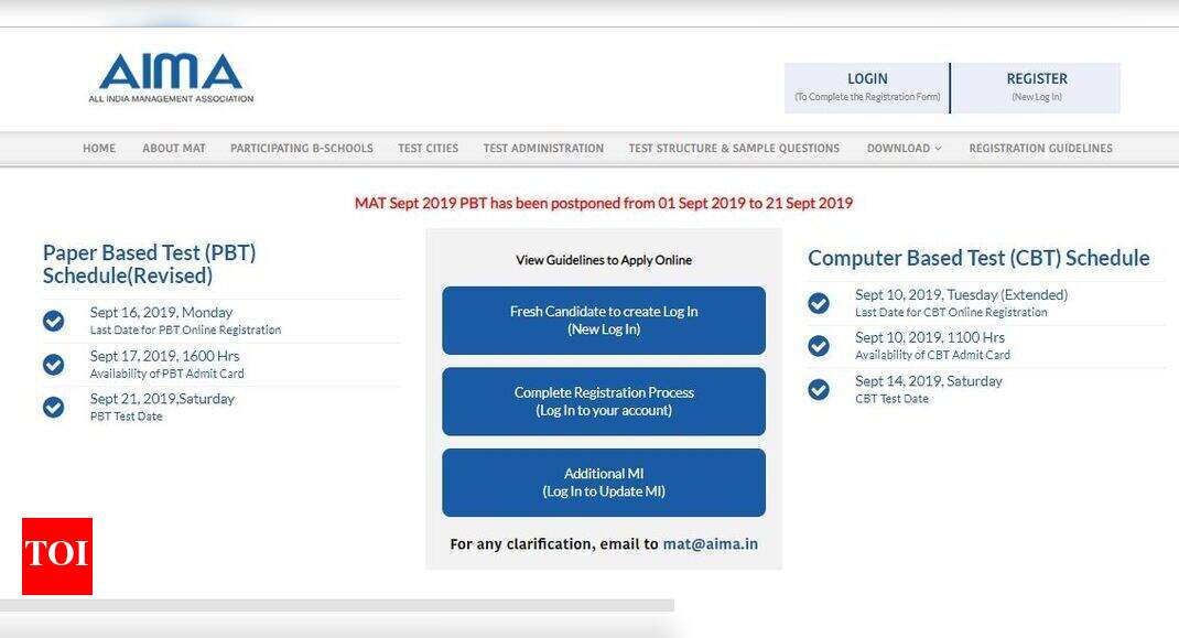 AIMA MAT Admit Card AIMA MAT Sep 2019 admit card for CBT exam released