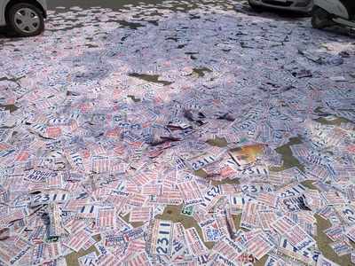 Dusu election posters litter street