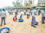 Clean-up drive at Versova beach