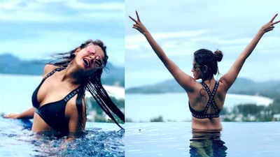 'Badtameez Dil' actress Asmita Sood sets the temperatures soaring as she flaunts her curves in black bikini