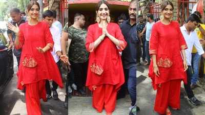 Sonam Kapoor seeks blessings at Shani Temple ahead of 'The Zoya Factor' release