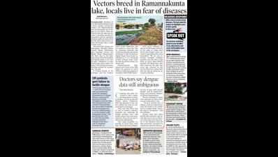 Secunderabad: Vectors breed in Ramannakunta lake, locals live in fear of diseases