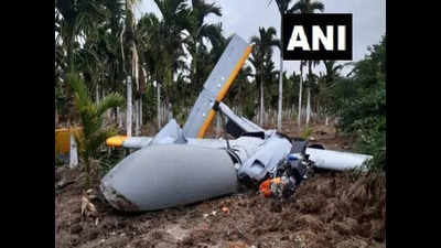 DRDO UAV crashes in farmland in Karnataka, none injured