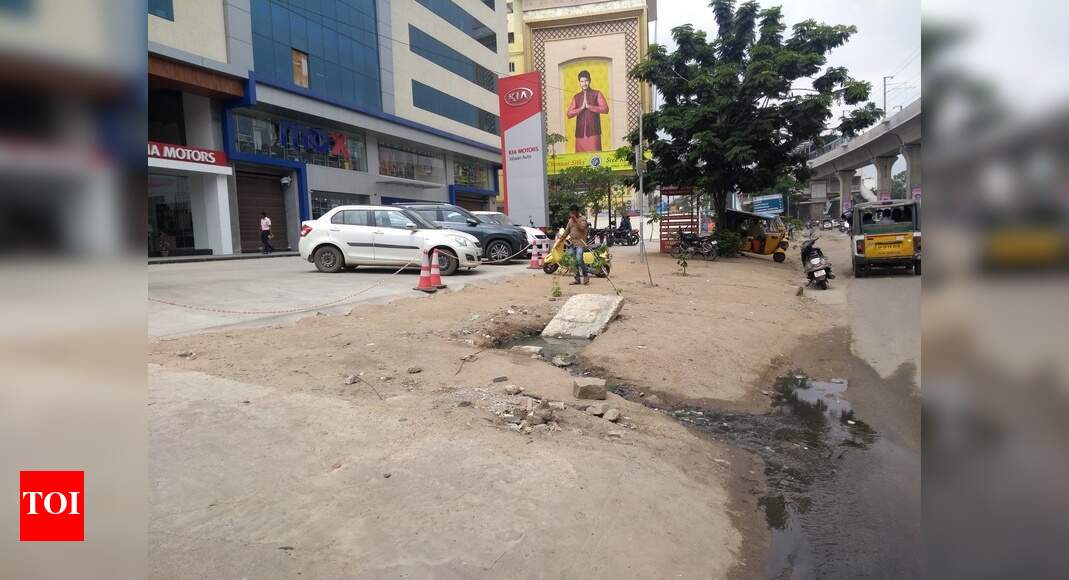Overflowing of drainage at Y Junction, Kukatpally Times of India