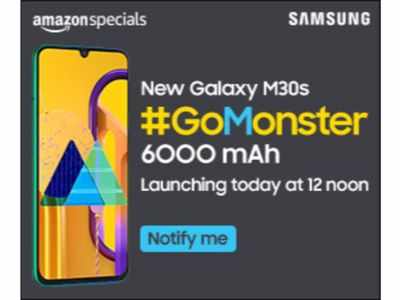Samsung Galaxy M30s with 6000mAh battery and triple rear camera to launch in India today
