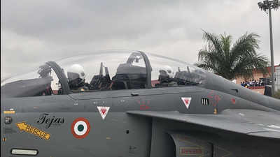 Defence minister Rajnath Singh flies sortie on LCA Tejas