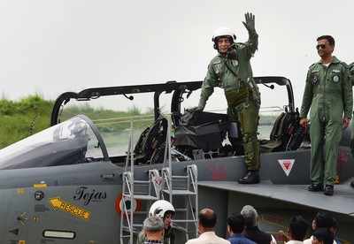 Rajnath Singh becomes 1st defence minister to fly in Tejas | India News -  Times of India