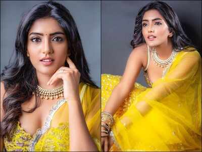 Gorgeous Alert! Eesha Rebba is a sight to behold in this yellow lehenga