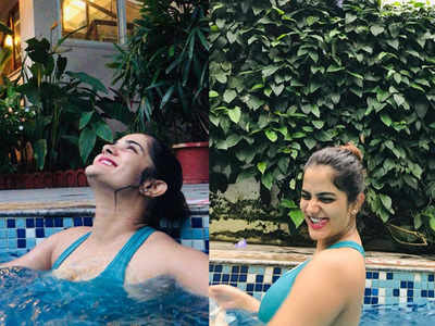 Bhagyashree Mote is a cute water baby and her latest picture is the proof