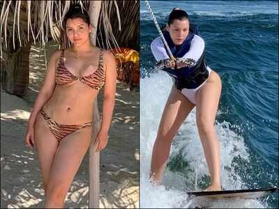 ‘Paisa Vasool’ bombshell Kyra Dutt flaunts her eye-popping beauty in a Tiger striped bikini