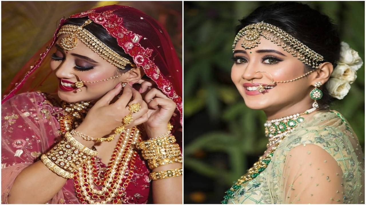 Shivangi Joshi lehenga collection from Yeh Rishta Kya Kehlata Hai | IWMBuzz  | Indian bride, Indian bride photography poses, Indian wedding couple  photography