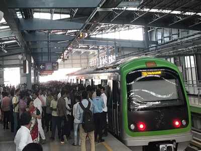 bengaluru glitch disrupted signal due line metro passengers alight modes rely forced rv transport several station services were road file