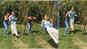 Varun Dhawan offers a swing ride to Sara Ali Khan and she is super happy!