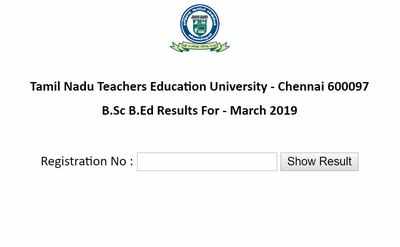 Tamil Nadu TEU B.Sc B.Ed results 2019 released at tnteu.ac.in; download here