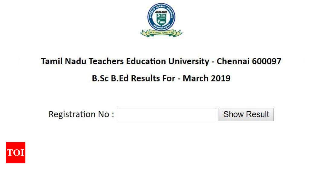 TN B Ed Results Tamil Nadu TEU B Sc B Ed Results Released At Tnteu Ac In Check Now