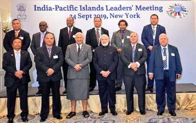 PM Modi meets with leaders of Pacific Island countries in New York