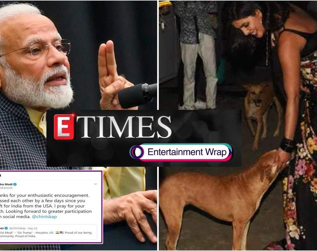 
PM Narendra Modi thanks Rishi Kapoor for #HowdyModi tweet; Priyanka Chopra takes out time to play with 'furry friend' at promotional event, and more...
