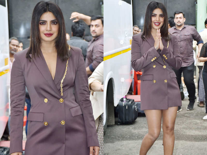 Priyanka Chopra Wore A Double Breasted Blazer As A Dress And She Looked