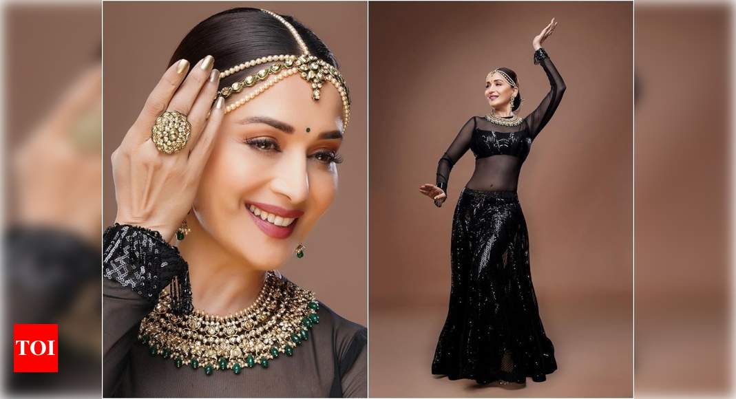 Madhuri Dixit looks like a dream in THIS classic ethnic black dress ...