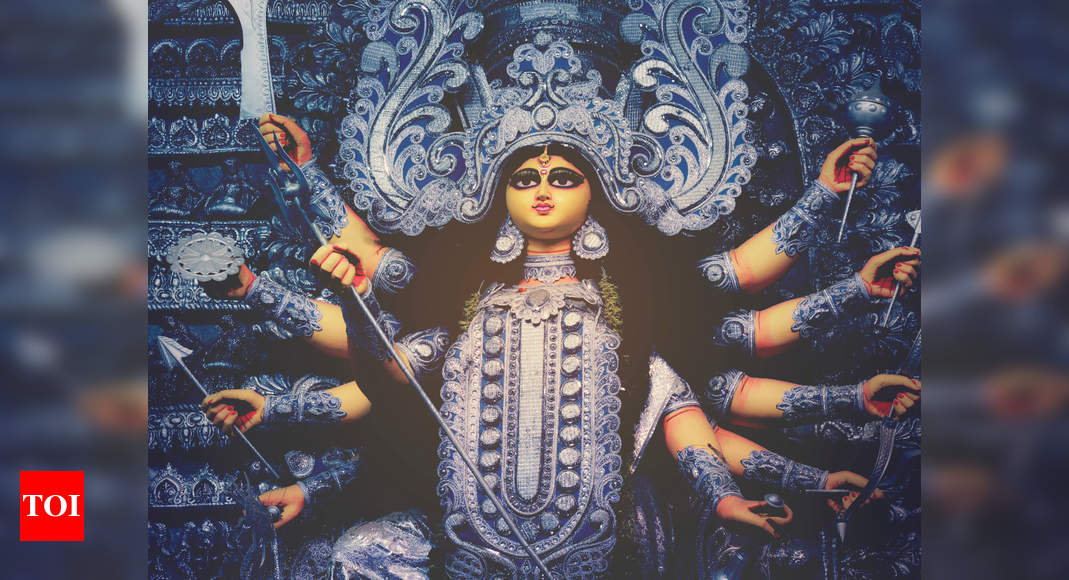 Black Peacockride Durga Maa Wall Decal