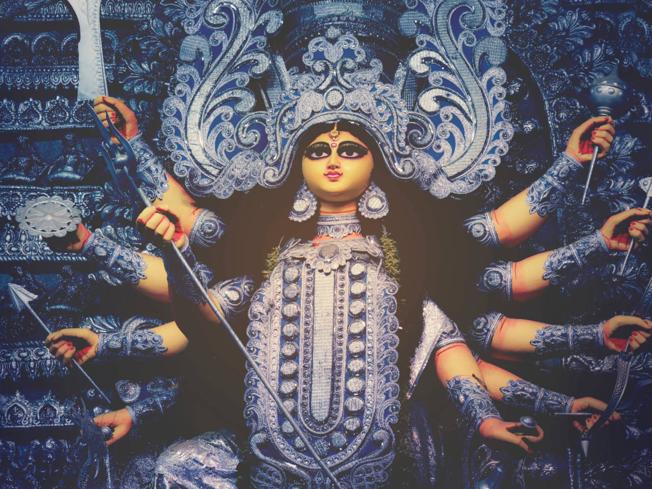 Buy Maa Durga in Silver Online  storekrishnajewellerscom