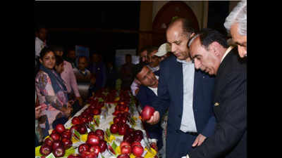 Jairam Thakur cuts 'biggest' cake at apple fest in Shimla