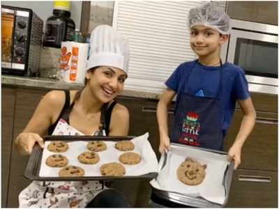 Watch: It's 'bake and binge' Sunday for Shilpa Shetty and her son Viaan Raj Kundra