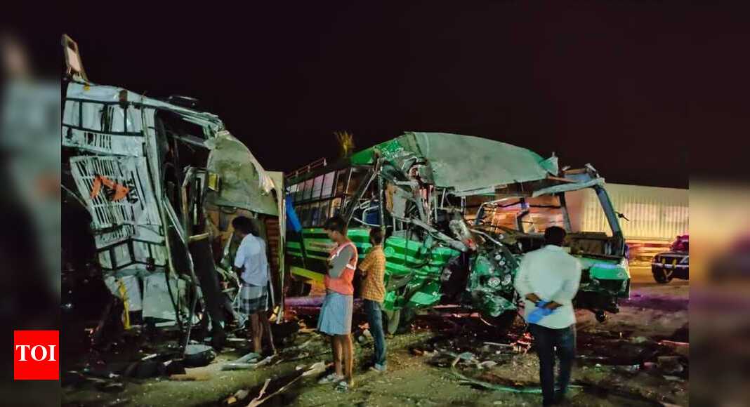 Three die as bus collides with truck in Tamil Nadu | Chennai News ...