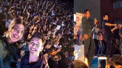 ‘The Sky Is Pink’ promotion: Priyanka Chopra clicks selfie with students, dances with Rohit Saraf in Jaipur